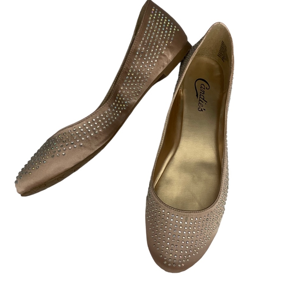 Candies New 10 M Gold Embellished Shoes New w/o‎ Box